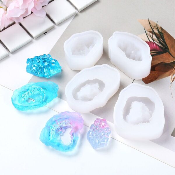 Resin Crystal Molds Silicone Growing Crystal Cluster Quartz Rock Mould druzy mold-005 - Image 4