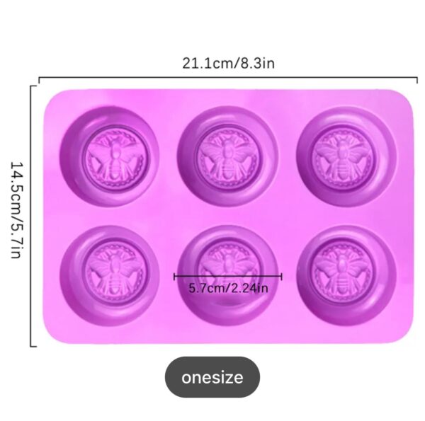 6 slot honey design engraved soap mold