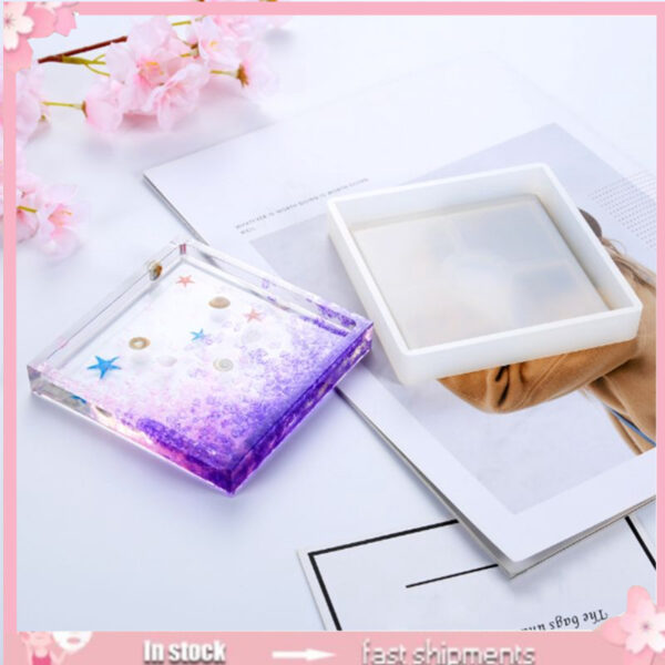 Square Geometry European Style Clock Silicone Mold + includes one clock machine - Image 3