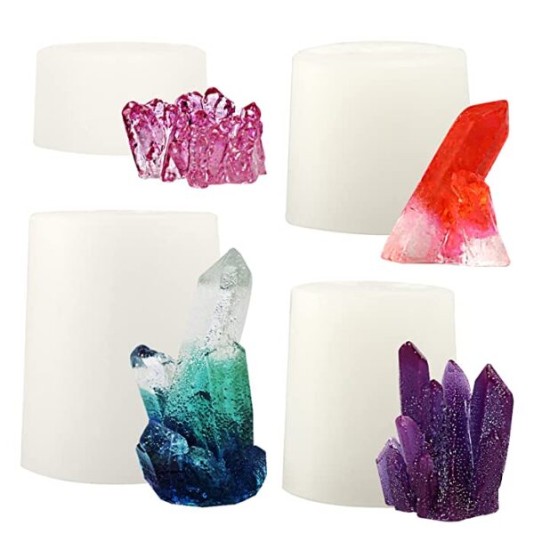 Resin Crystal Molds Silicone Growing Crystal Cluster Quartz Rock Mould druzy mold-018 - Image 2