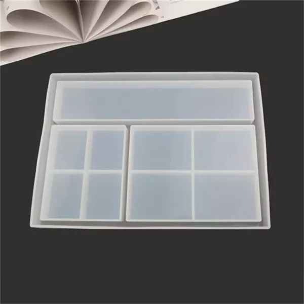 Epoxy resin jewelry earring holder mold organizer sorting tray resin mold for resin craft - Image 2