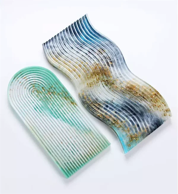 Epoxy Resin large size Silicone Wave Tray Mold-001 - Image 2