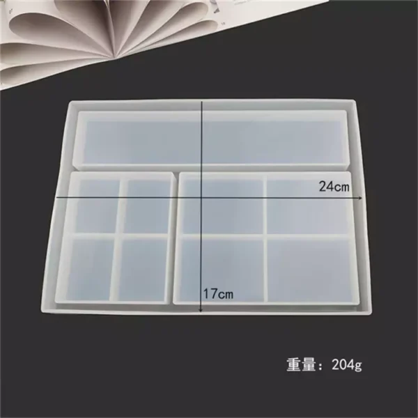 Epoxy resin jewelry earring holder mold organizer sorting tray resin mold for resin craft - Image 3