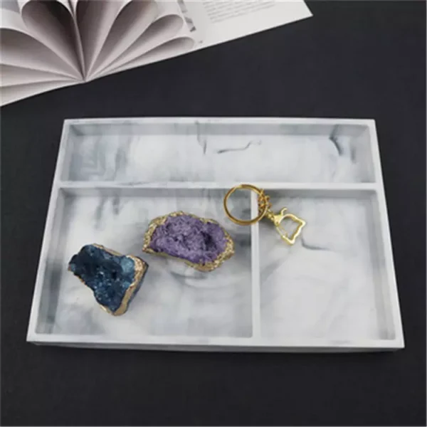 Epoxy resin jewelry earring holder mold organizer sorting tray resin mold for resin craft - Image 5
