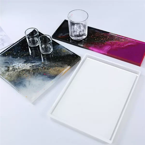 Plain tray mold with edges - Image 2