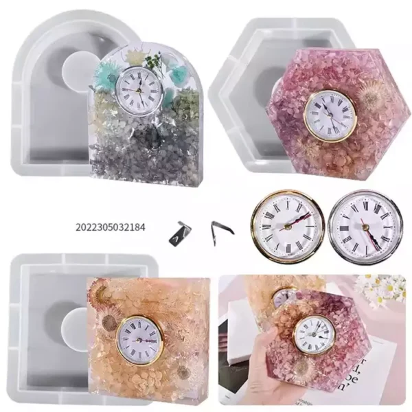 Rectangle Geometry European Style Clock Mold – Includes one clock - Image 2
