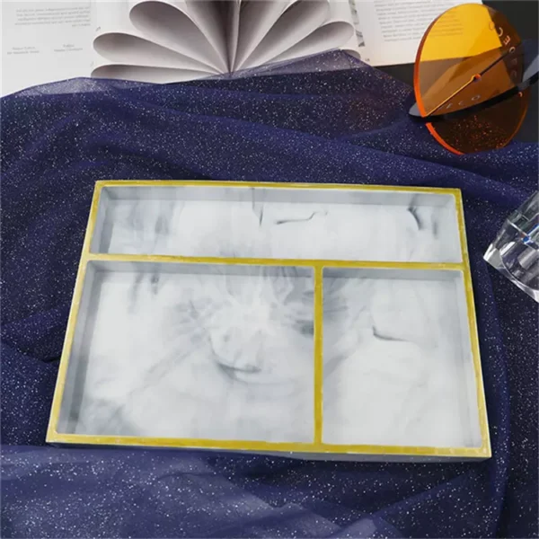 Epoxy resin jewelry earring holder mold organizer sorting tray resin mold for resin craft - Image 4