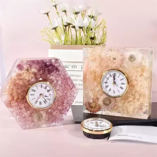 Hexagon Geometry European Style Clock Mold - Includes one clock - Image 3