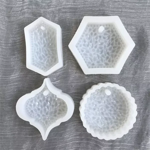 Diamond Hex druzy keychain mold - Image 2