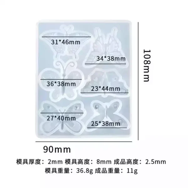 6 Types Butterfly Mold - Image 3