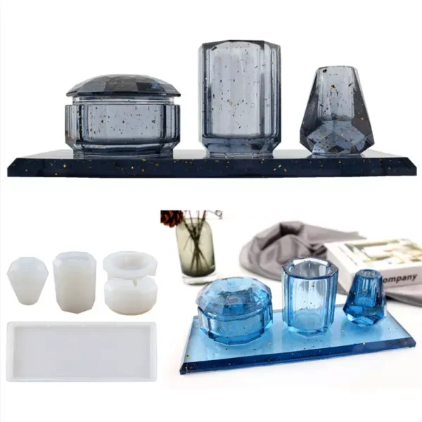 Office Desk Decoration Silicone Base Tray Mold-04 - Image 2