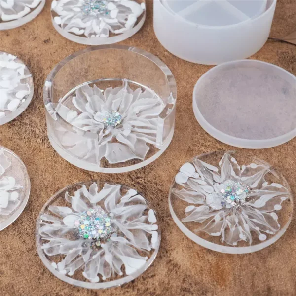 Round coasters with holder - Image 5