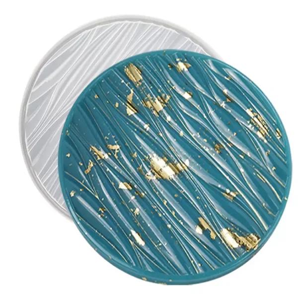 Epoxy resin 11.8inch large wave coaster silicone tray mold - Image 3