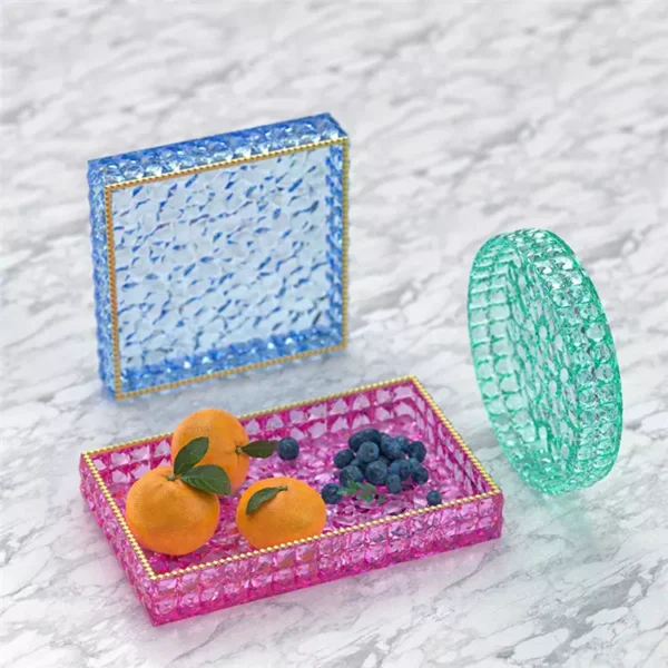 Epoxy Resin Silicone Crystal Druzy Plate Mold Trinket Mold-02 - Image 3