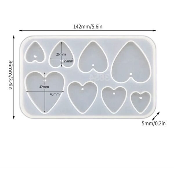 Keychain / Earing Mold- Heart,Artspot