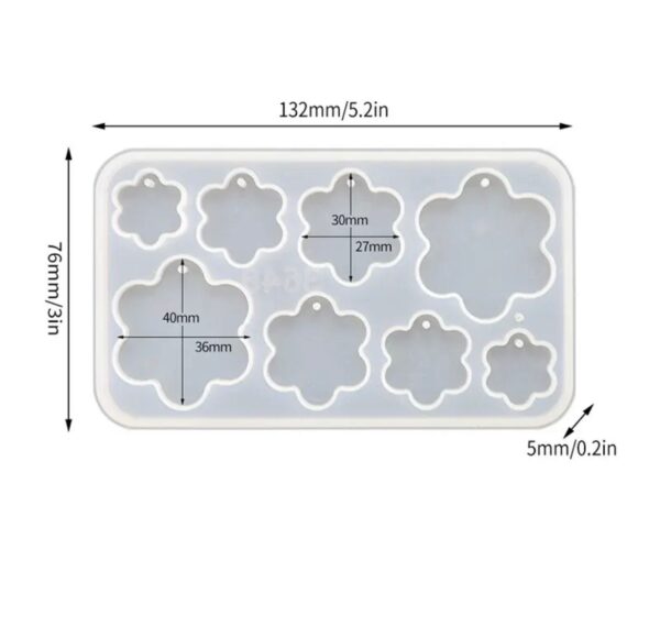 Keychain / Earring Mold-Flower,Artspot.pk