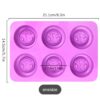 6 slot honey design engraved soap mold