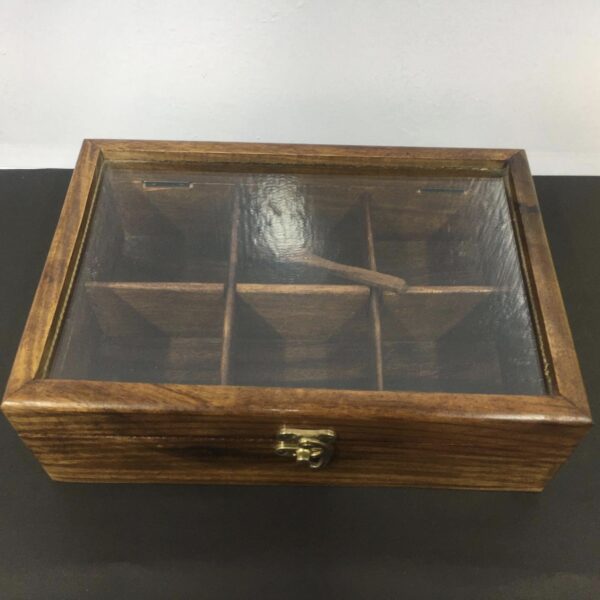 Wooden dry fruit box - 6 slot Large - Image 2