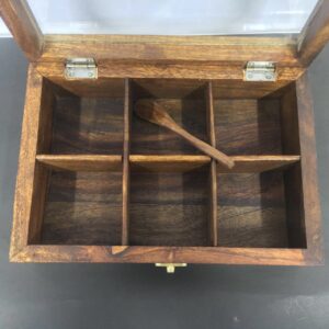 Wooden dry fruit box - 6 slot Large
