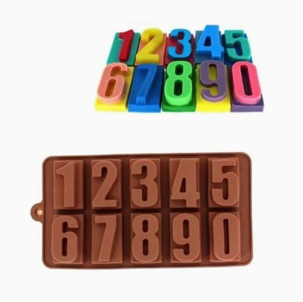 123 Number numeric mold for baking, Candles and Soap