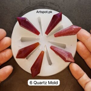 6 Quartz Mold for earrings and pendants
