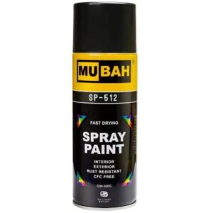 MU-BAH Matt Black high pigment spray paint