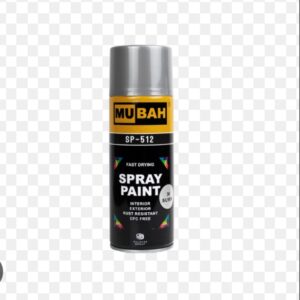 MU-BAH Silver high pigment spray paint