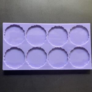 8 slot 2.5 inch keychain / mini coaster mold