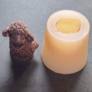 Baby sheep candle mold