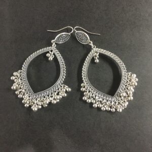 Leaf Shaped Silver Jhumka Base
