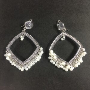 Square Silver Jhumka Base