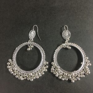 Round Silver Jhumka Base