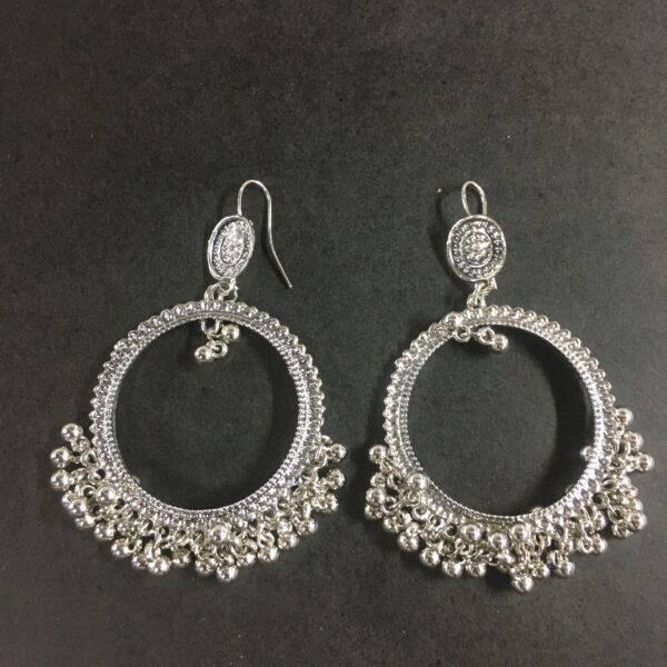 Round Silver Jhumka Base